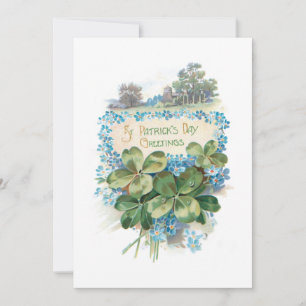 Cartes Pour Fêtes Annuelles Vintage Saint Patrick's Day Shamrocks