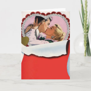 Cartes Pour Fêtes Annuelles Vintage Saint Valentin Nouveaux mariés Amour et Ro