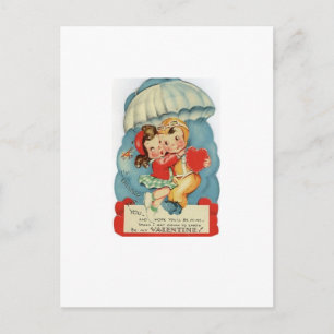 Cartes Pour Fêtes Annuelles Vintage Sky Diving Saint Valentin