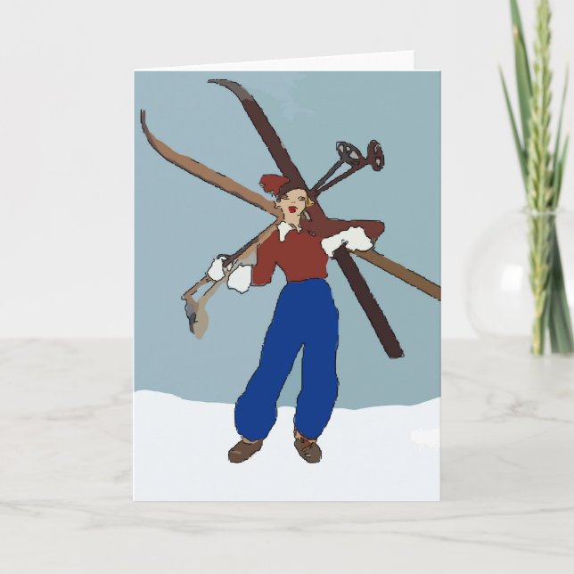 Cartes Pour Fêtes Annuelles Vintage Snow (Devant)