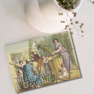 Cartes Pour Fêtes Annuelles Vintage Tendance Grateful & Thankful Graphiste Har