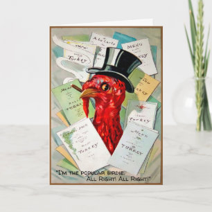 Cartes Pour Fêtes Annuelles Vintage Top Hat Turquie