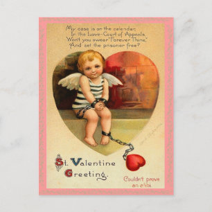 Cartes Pour Fêtes Annuelles Vintage Valentine Postcard