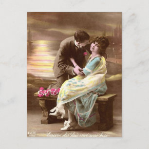 Cartes Pour Fêtes Annuelles Vintage Valentine Sunset