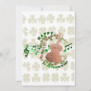 Cartes Pour Fêtes Annuelles Violon jour de la Saint-Patrick 