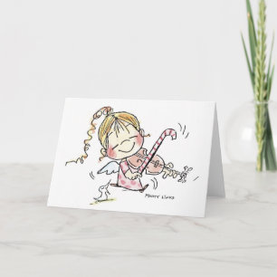 Cartes Pour Fêtes Annuelles Violoneur de Noël CH-008