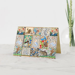 Cartes Pour Fêtes Annuelles Violoniste Lion, Hare