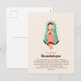 Cartes Pour Fêtes Annuelles Virgin of Guadalupe Holded by an angel