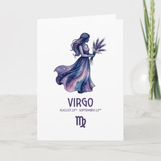 Cartes Pour Fêtes Annuelles Virgo Birthday Card