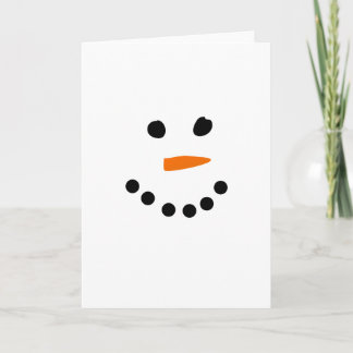 Cartes Pour Fêtes Annuelles Visage de neige