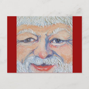 Cartes Pour Fêtes Annuelles Visage du Carré père Noël