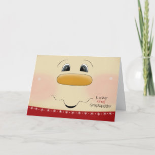 Cartes Pour Fêtes Annuelles Visage heureux de bonhomme de neige de Noël