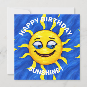 Cartes Pour Fêtes Annuelles Visage souriant Soleil ensoleillé