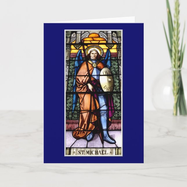 Cartes Pour Fêtes Annuelles Vitrail de Saint-Michel l'Archange (Devant)