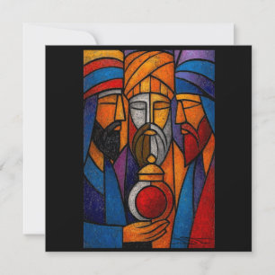 Cartes Pour Fêtes Annuelles Vitraux Modernes Les Trois Sages