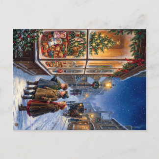 Cartes Pour Fêtes Annuelles vitrine de magasin de jouets de Noël