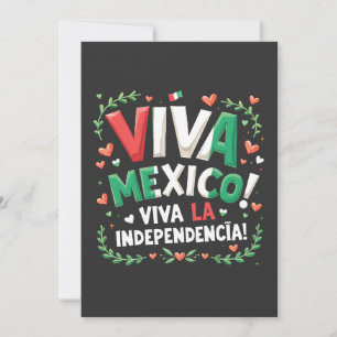 Cartes Pour Fêtes Annuelles Viva Mexico Viva la Independencia