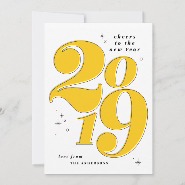 Cartes Pour Fêtes Annuelles Vive la nouvelle année gras 2019 multi photo (Devant)