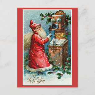 Cartes Pour Fêtes Annuelles "Vive St Nicolas" Noël Vintage