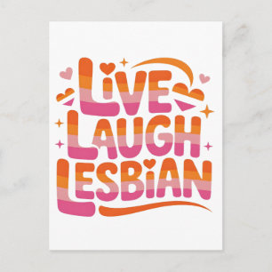 Cartes Pour Fêtes Annuelles Vivez Riez Lesbienne Drôle Communauté LGBTQ