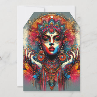 Cartes Pour Fêtes Annuelles Vivid Portrait esthétique