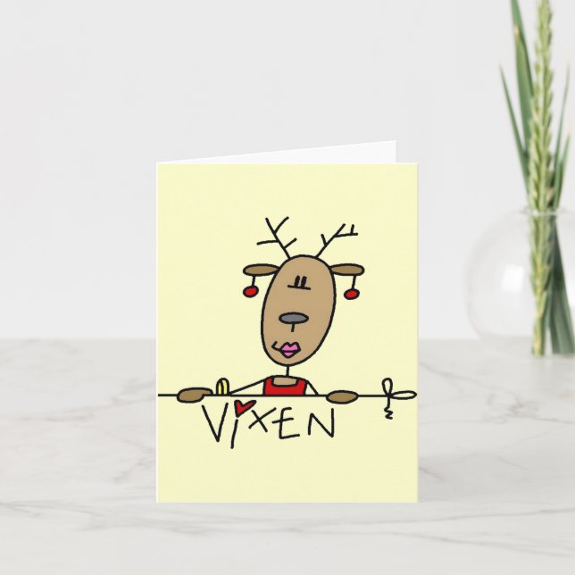 Cartes Pour Fêtes Annuelles Vixen Reindeer T-shirts et cadeaux de Noël (Devant)