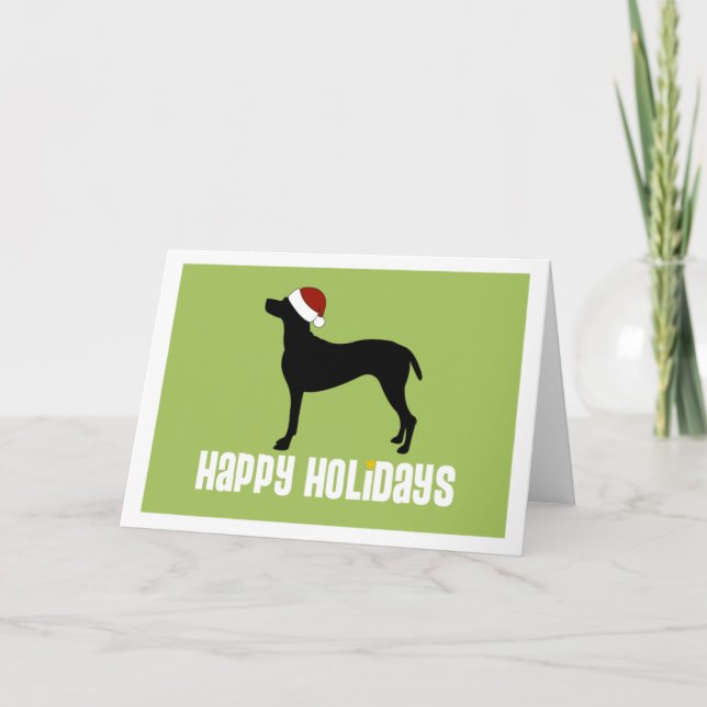 Cartes Pour Fêtes Annuelles Vizsla Santa (Devant)