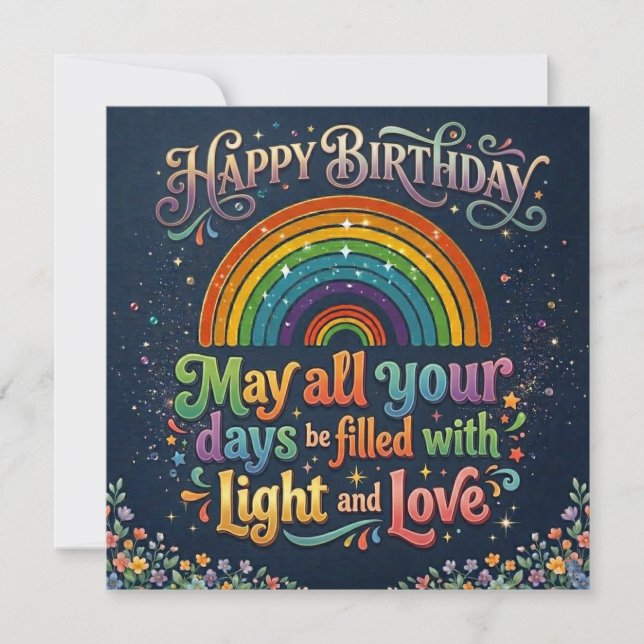 Cartes Pour Fêtes Annuelles Vœu d'anniversaire (Devant)
