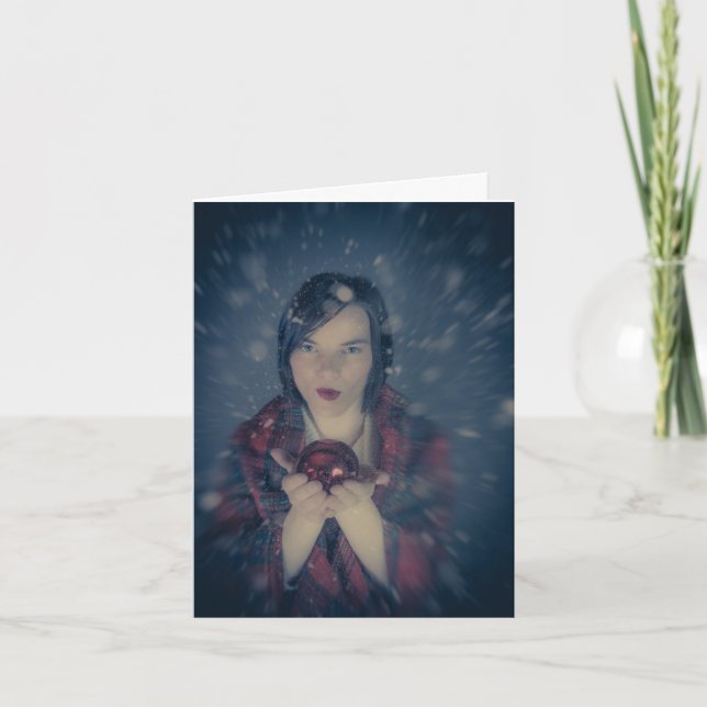Cartes Pour Fêtes Annuelles Vœu de Noël (Devant)