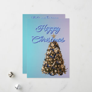 Cartes Pour Fêtes Annuelles Vœu de Noël avec un bel arbre