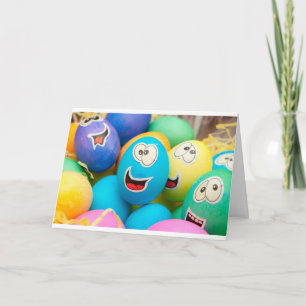 CARTES POUR FÊTES ANNUELLES VOEU DE PÂQUES DES OEUF DE PÂQUES RIDICULES