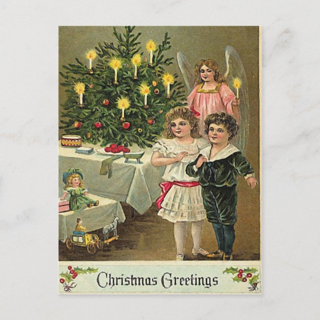 Cartes Pour Fêtes Annuelles Voeux angéliques (Devant)