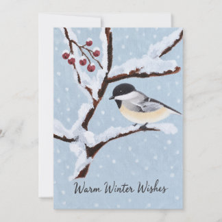 Cartes Pour Fêtes Annuelles Vœux chaleureux d'hiver