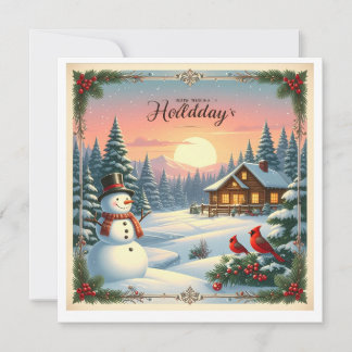 Cartes Pour Fêtes Annuelles Vœux chaleureux pour cette période des fêtes : un 
