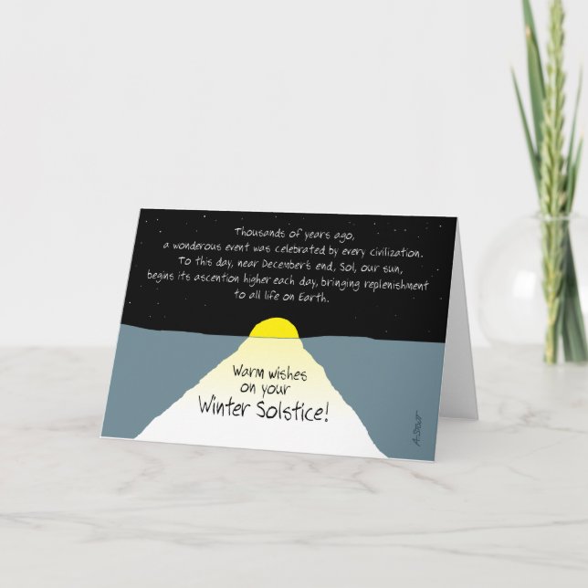 Cartes Pour Fêtes Annuelles Vœux chaleureux pour votre solstice d'hiver ! (Devant)