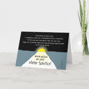 Cartes Pour Fêtes Annuelles Vœux chaleureux pour votre solstice d'hiver ! Cart