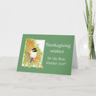 Cartes Pour Fêtes Annuelles Voeux d'action de grâces Humour Oiseau automne pou