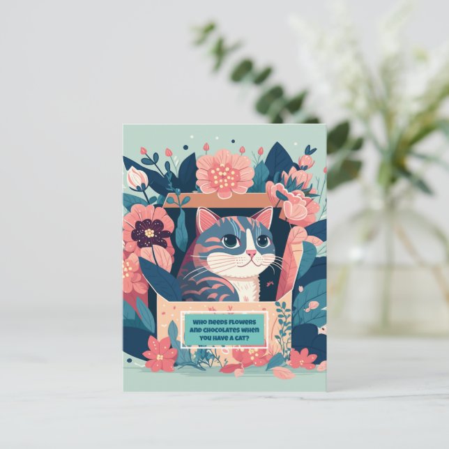 Cartes Pour Fêtes Annuelles Voeux d'anniversaire d'un ami Amoureux des chats (Debout devant)