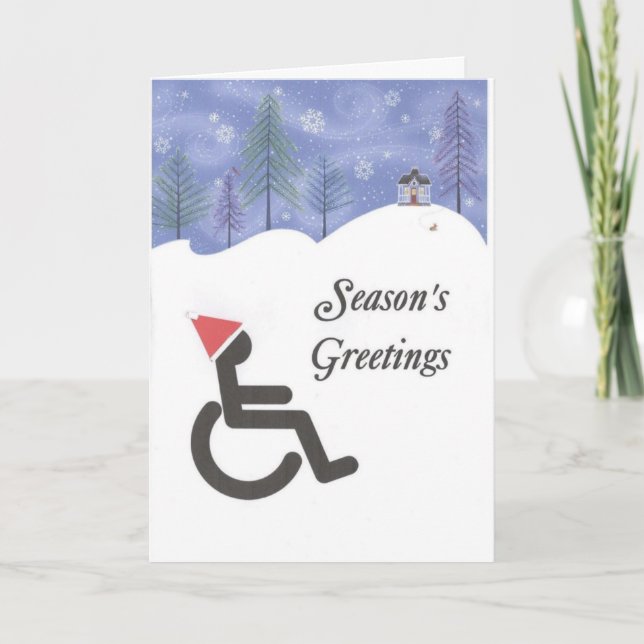 Cartes Pour Fêtes Annuelles Vœux de fêtes pour handicapés (Devant)
