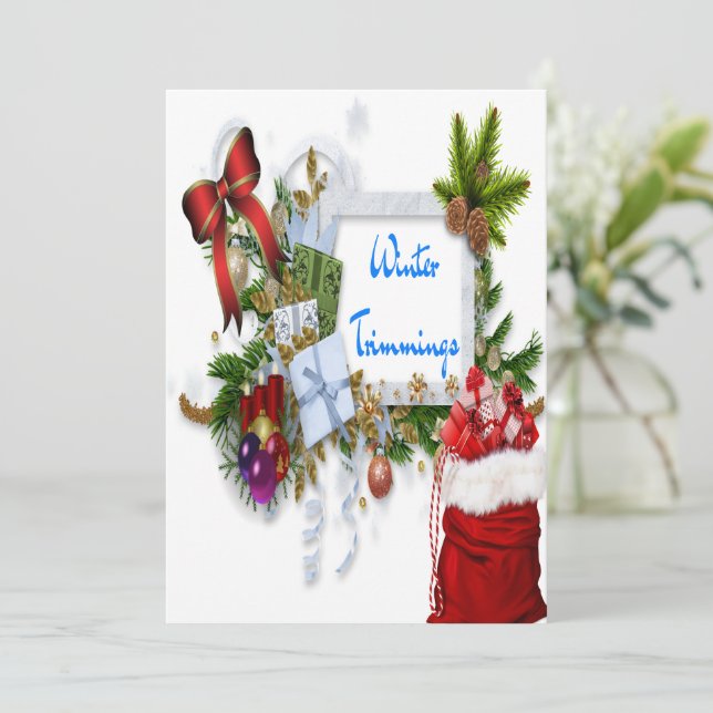Cartes Pour Fêtes Annuelles Vœux de fin d'année et Bonne Année (Debout devant)