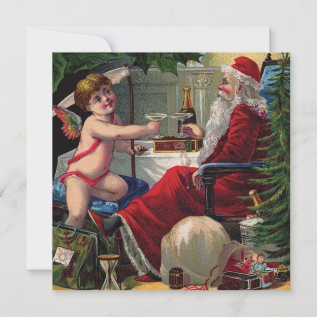 Cartes Pour Fêtes Annuelles Vœux de Joyeux Noël et Bonne Année (Devant)