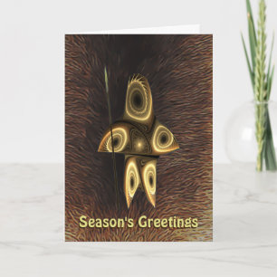 Cartes Pour Fêtes Annuelles Vœux de la saison - Chasseur Inuit Fractal