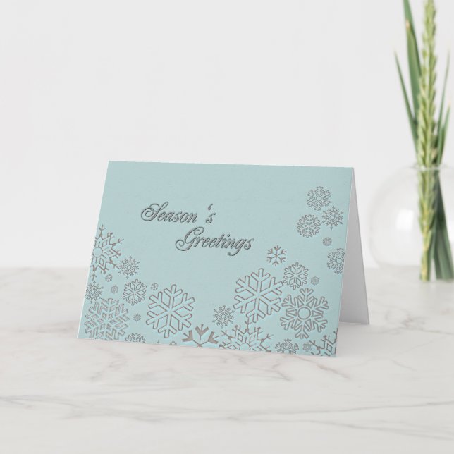 Cartes Pour Fêtes Annuelles Vœux de la saison - flocons de neige (Devant)