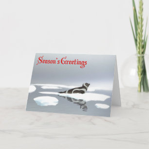 Cartes Pour Fêtes Annuelles Vœux de la saison - Phoque rubané