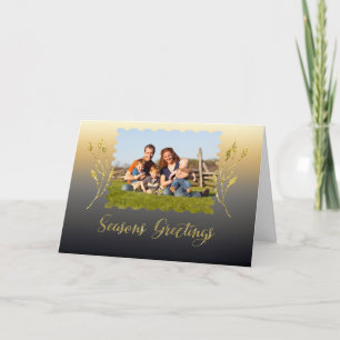 Cartes Pour Fêtes Annuelles Vœux de la saison scintillent or