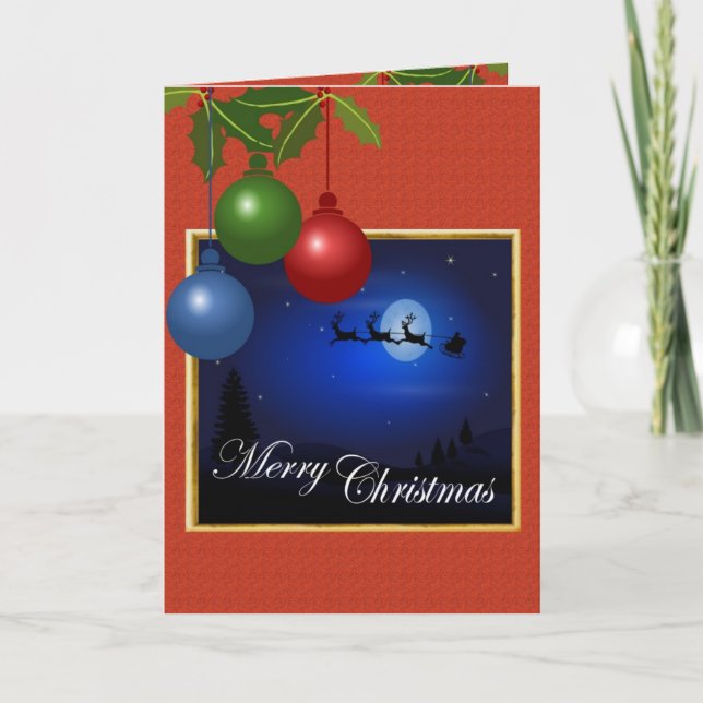 Cartes Pour Fêtes Annuelles Voeux de Noël (Devant)