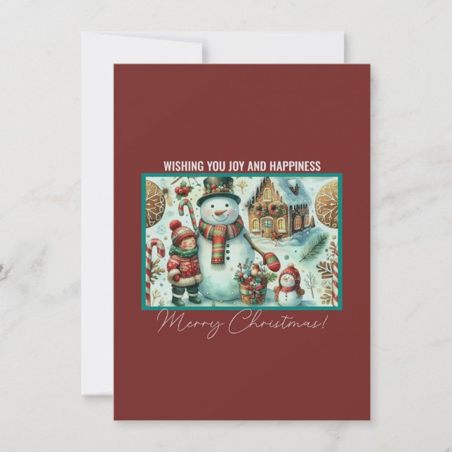 Cartes Pour Fêtes Annuelles Voeux de Noël (Devant)