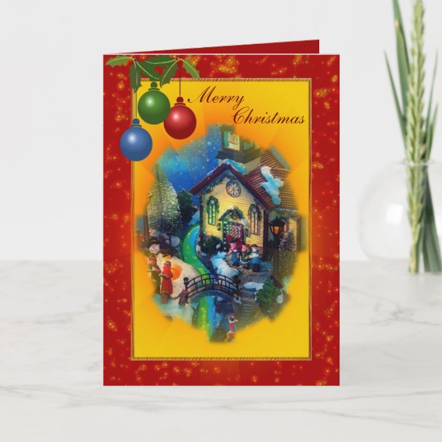 Cartes Pour Fêtes Annuelles Voeux de Noël (Devant)