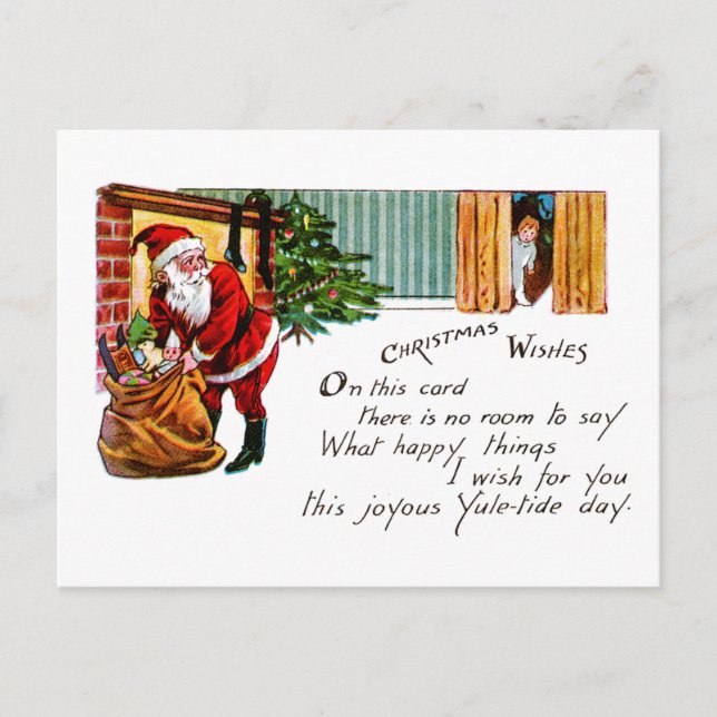 Cartes Pour Fêtes Annuelles Voeux de Noël (Devant)