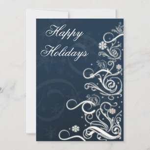 Cartes Pour Fêtes Annuelles voeux de Noël bleu Arbre